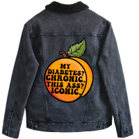 My Diabetes Chronic. Unisex Sherpa-lined Denim Jacket | Artistshot