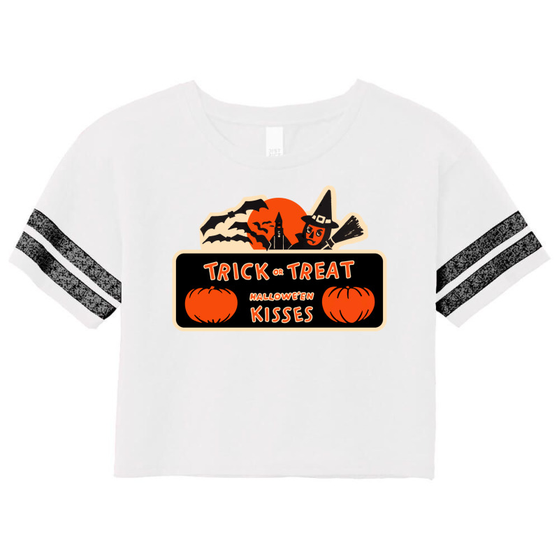 Trick Or Treat — halloween Kisses Scorecard Crop Tee by fanielshakifh | Artistshot