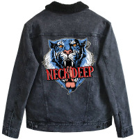 Neck Deep   Tiger Unisex Sherpa-lined Denim Jacket | Artistshot