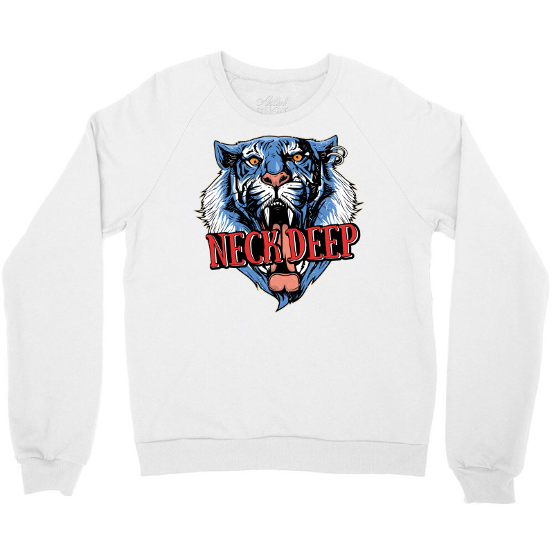 Neck Deep   Tiger Crewneck Sweatshirt by dallycoplina | Artistshot