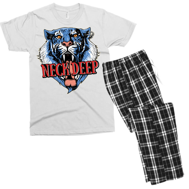 Neck Deep   Tiger Men's T-shirt Pajama Set by dallycoplina | Artistshot