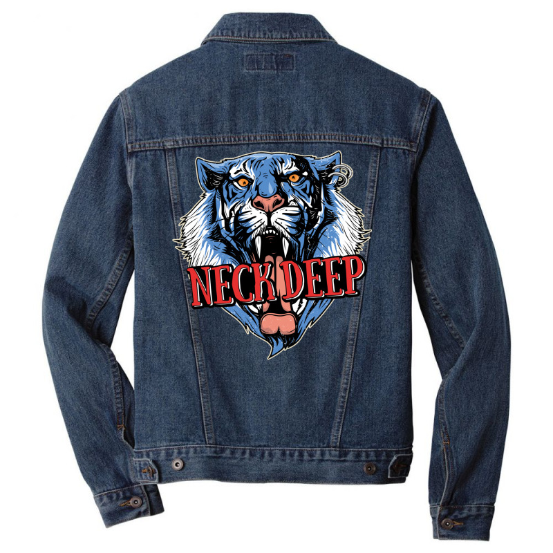 Neck Deep   Tiger Men Denim Jacket by dallycoplina | Artistshot