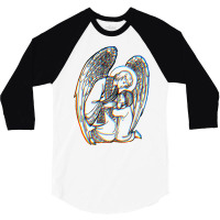 Zelator  Guardian Angel  Glitch Aesthetics 3/4 Sleeve Shirt | Artistshot