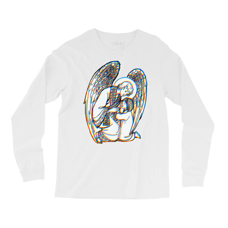 Zelator  Guardian Angel  Glitch Aesthetics Long Sleeve Shirts | Artistshot