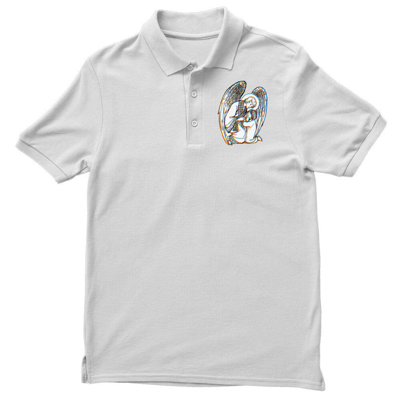 Zelator  Guardian Angel  Glitch Aesthetics Men's Polo Shirt | Artistshot