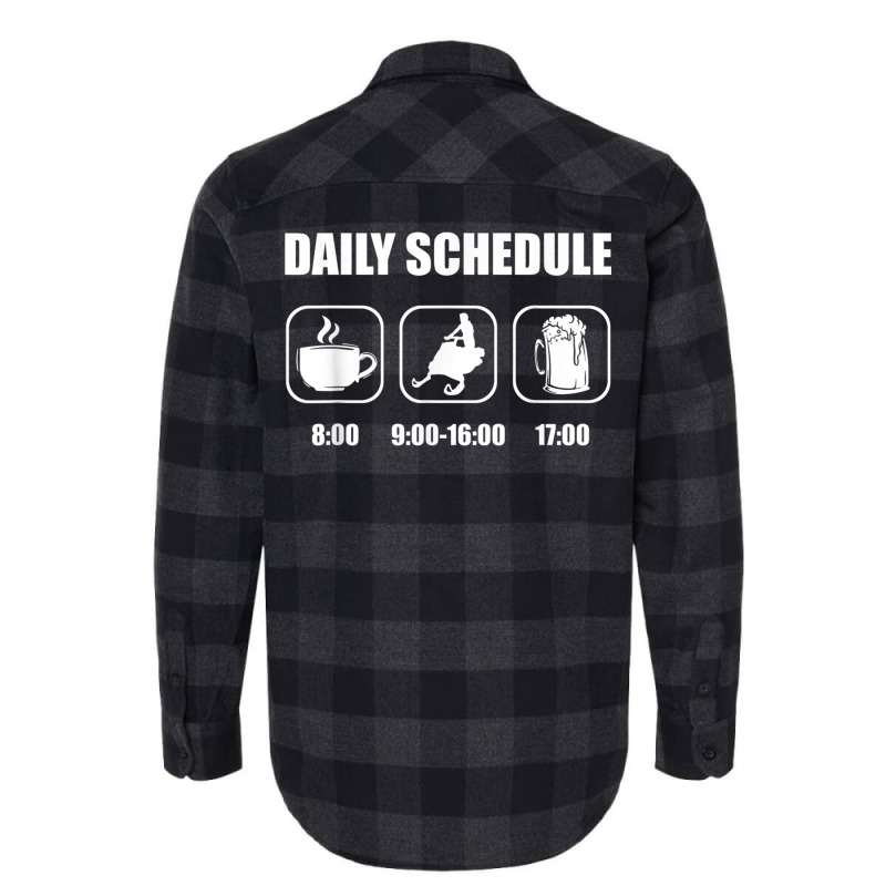 Snowmobile Sledding Snow   Daily Schedule Snowmobi Flannel Shirt | Artistshot