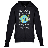 Hot Trend Earth Moon Youth Zipper Hoodie | Artistshot