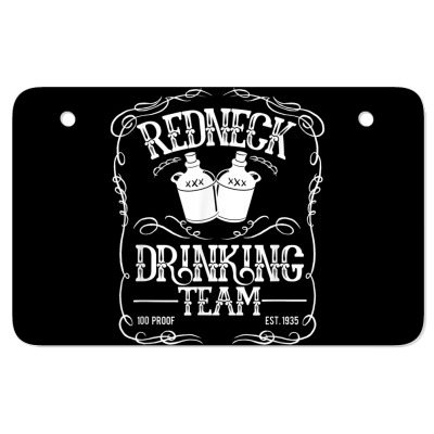 Redneck Drinking Team Moonshine Bourbon Whiskey T Atv License Plate By ...