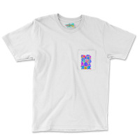 Peace And Love Flowers And Stars Hippie Design Pocket T-shirt | Artistshot