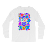 Peace And Love Flowers And Stars Hippie Design Long Sleeve Shirts | Artistshot