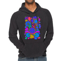 Peace And Love Flowers And Stars Hippie Design Vintage Hoodie | Artistshot