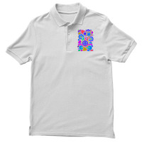 Peace And Love Flowers And Stars Hippie Design Men's Polo Shirt | Artistshot