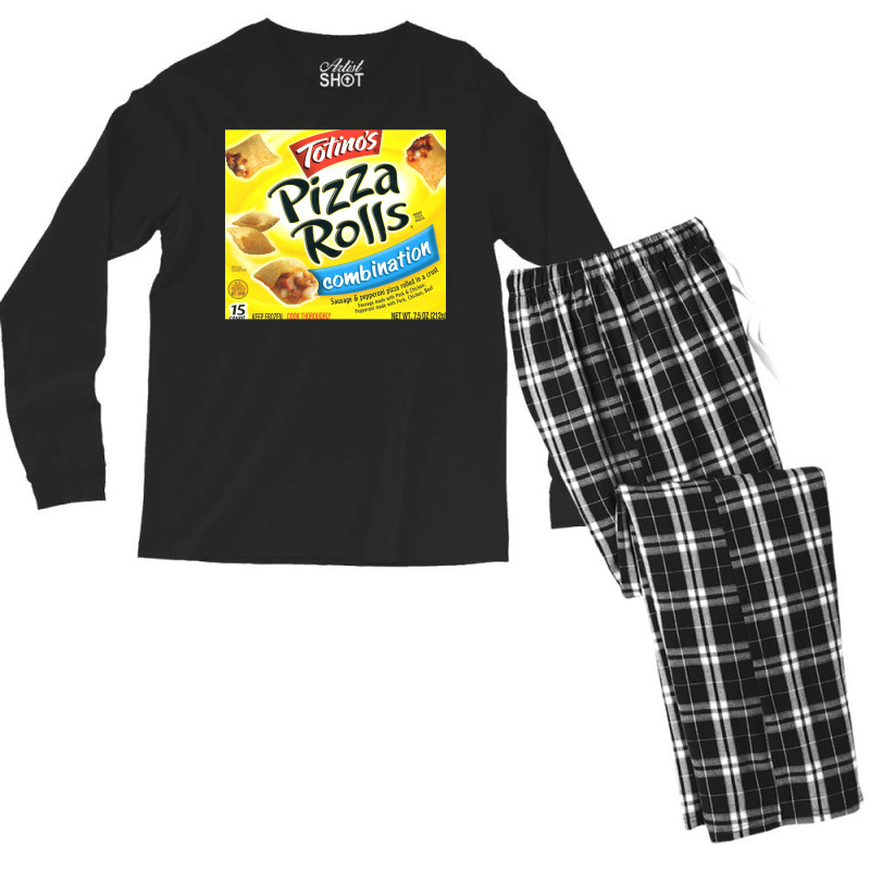 Pizza Rolls Combination Men's Long Sleeve Pajama Set by dallycoplina | Artistshot