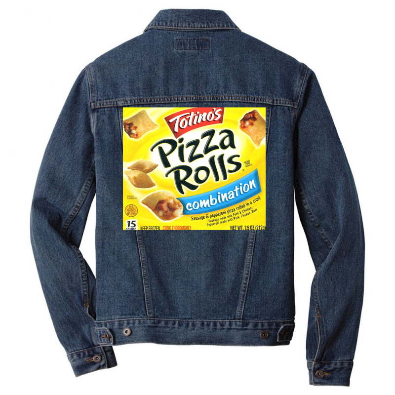 Pizza Rolls Combination Men Denim Jacket by dallycoplina | Artistshot