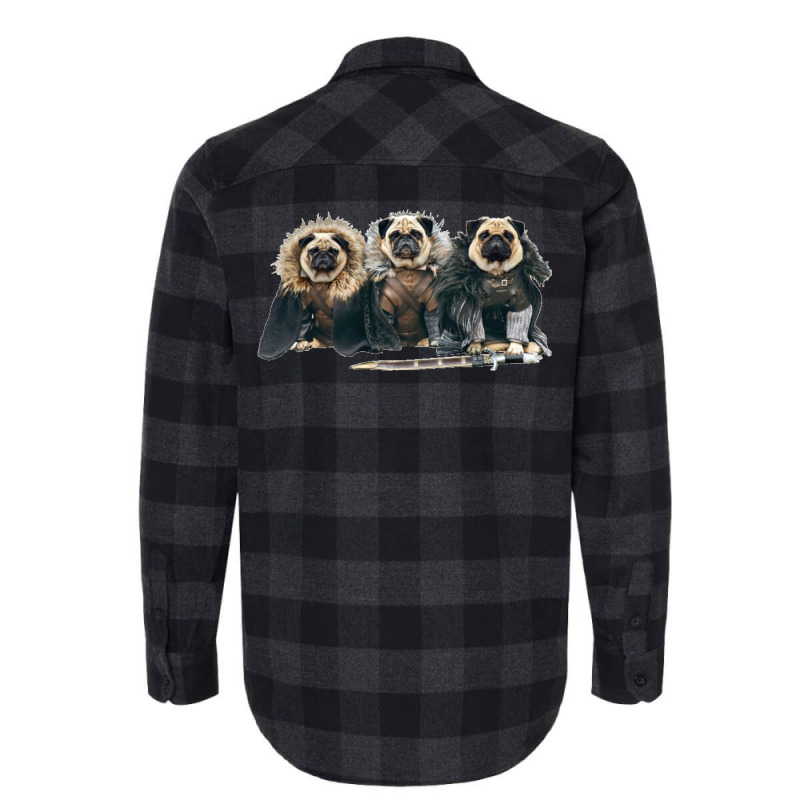 Pug Of Thrones Flannel Shirt by dallycoplina | Artistshot