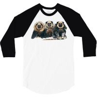 Pug Of Thrones 3/4 Sleeve Shirt | Artistshot