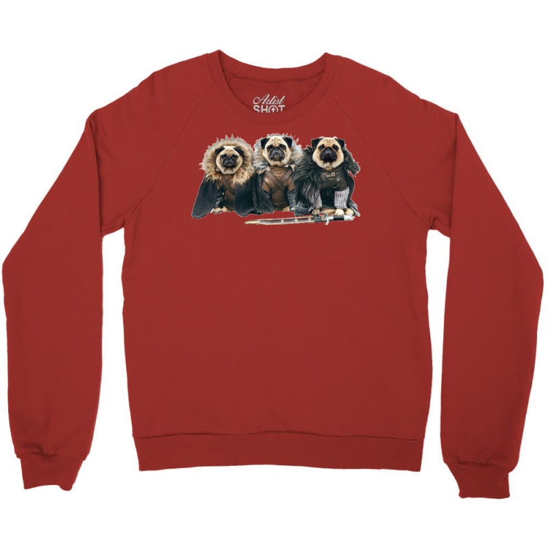 Pug Of Thrones Crewneck Sweatshirt by dallycoplina | Artistshot