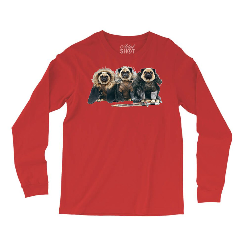 Pug Of Thrones Long Sleeve Shirts by dallycoplina | Artistshot