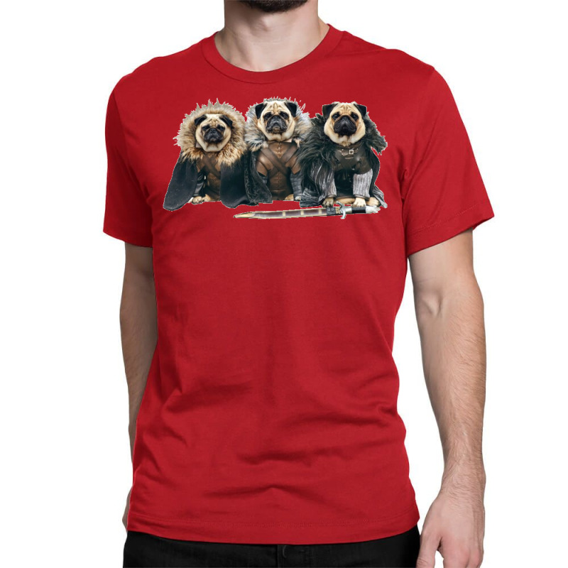 Pug Of Thrones Classic T-shirt by dallycoplina | Artistshot