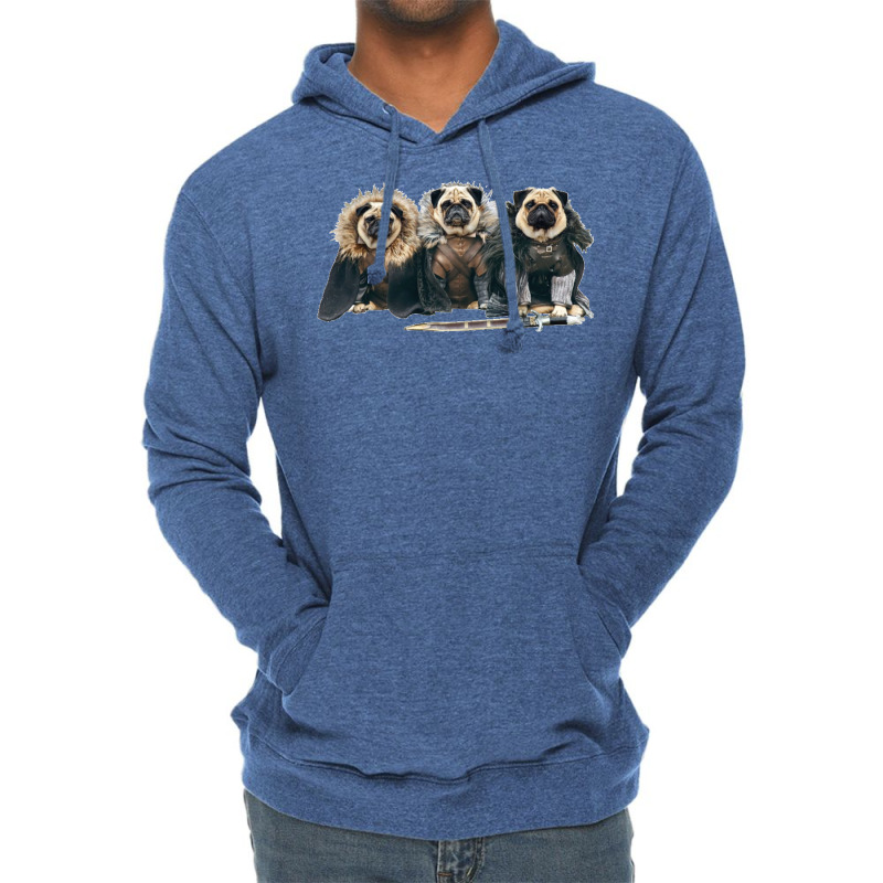 Pug Of Thrones Lightweight Hoodie by dallycoplina | Artistshot