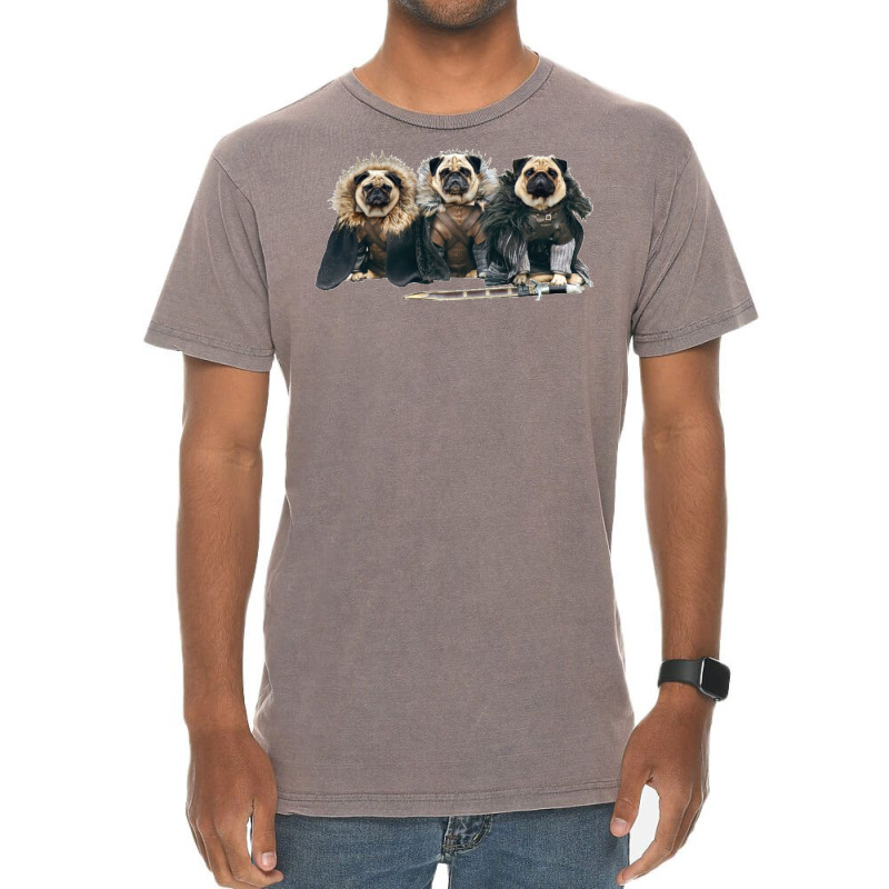 Pug Of Thrones Vintage T-Shirt by dallycoplina | Artistshot