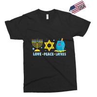 Love Peace Latkes Hanukkah Chanukah Menorah Jewish Exclusive T-shirt | Artistshot