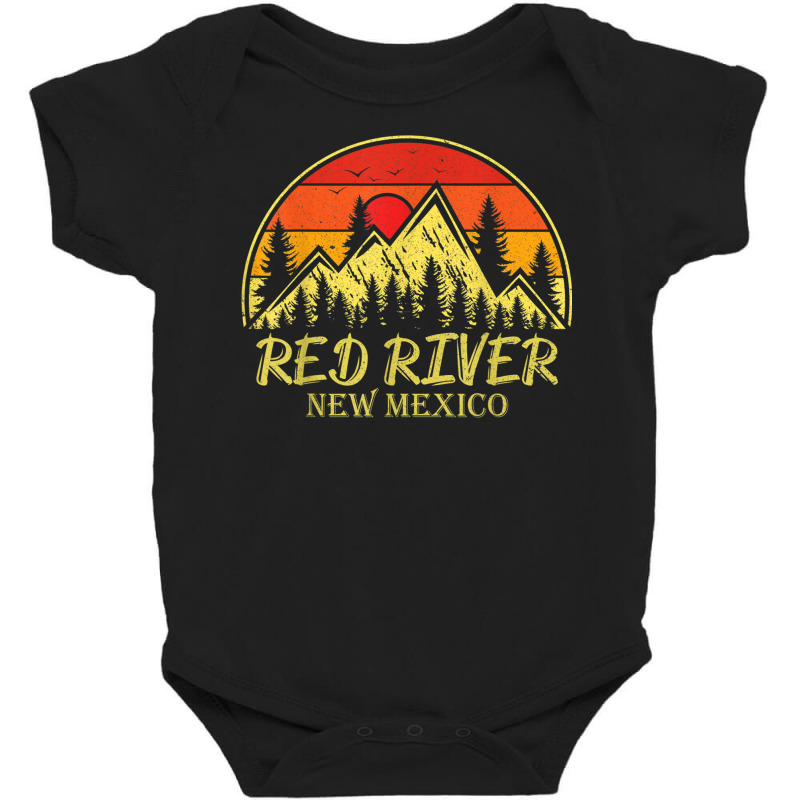 Vintage Red River New Mexico Nm Mountains Hiking S Baby Bodysuit by heffopance | Artistshot