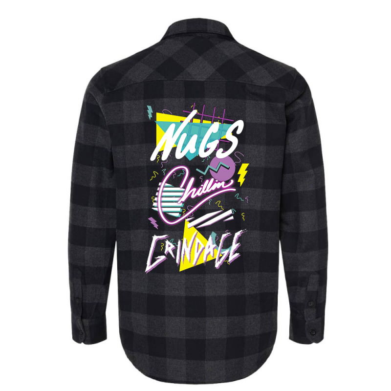 Encino Movies Man   Nugs Chillin' Grindage Flannel Shirt | Artistshot