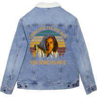 Encino Retro Comedy Films Man   Come On Unisex Sherpa-lined Denim Jacket | Artistshot