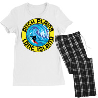 Surfing Ditch Plains Long Island New York Surf Sur Women's Pajamas Set | Artistshot