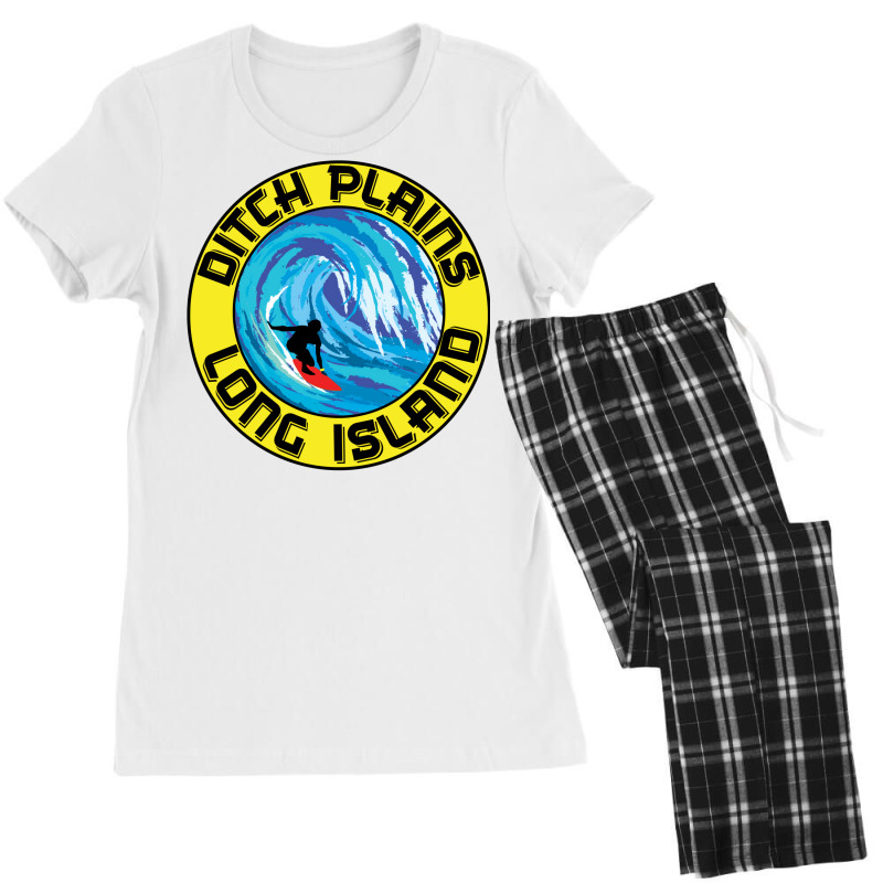 Surfing Ditch Plains Long Island New York Surf Sur Women's Pajamas Set by juareztoews2 | Artistshot