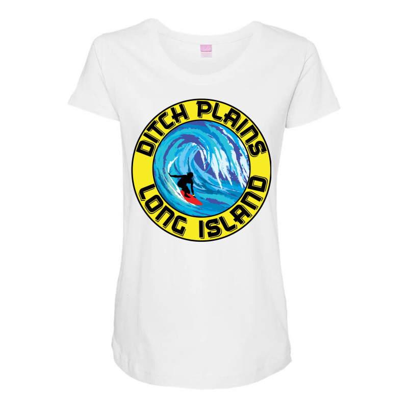 Surfing Ditch Plains Long Island New York Surf Sur Maternity Scoop Neck T-shirt by juareztoews2 | Artistshot