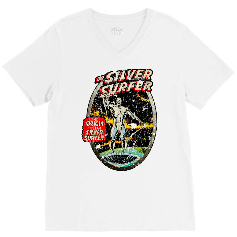 Silver Surf 1978 Cartoons Vintage V-Neck Tee by dallycoplina | Artistshot