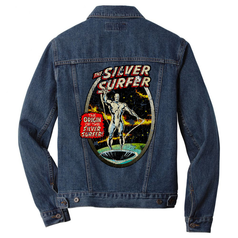 Silver Surf 1978 Cartoons Vintage Men Denim Jacket by dallycoplina | Artistshot