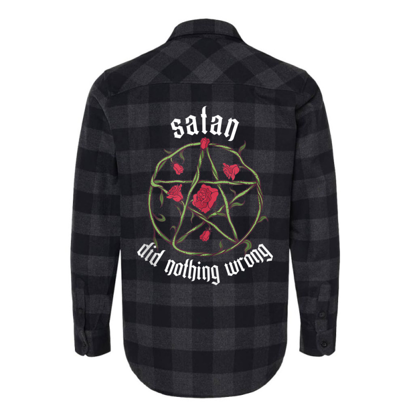 Satan Did Nothing Wrong Pentagram Goth Tank Top Flannel Shirt by mogakino | Artistshot