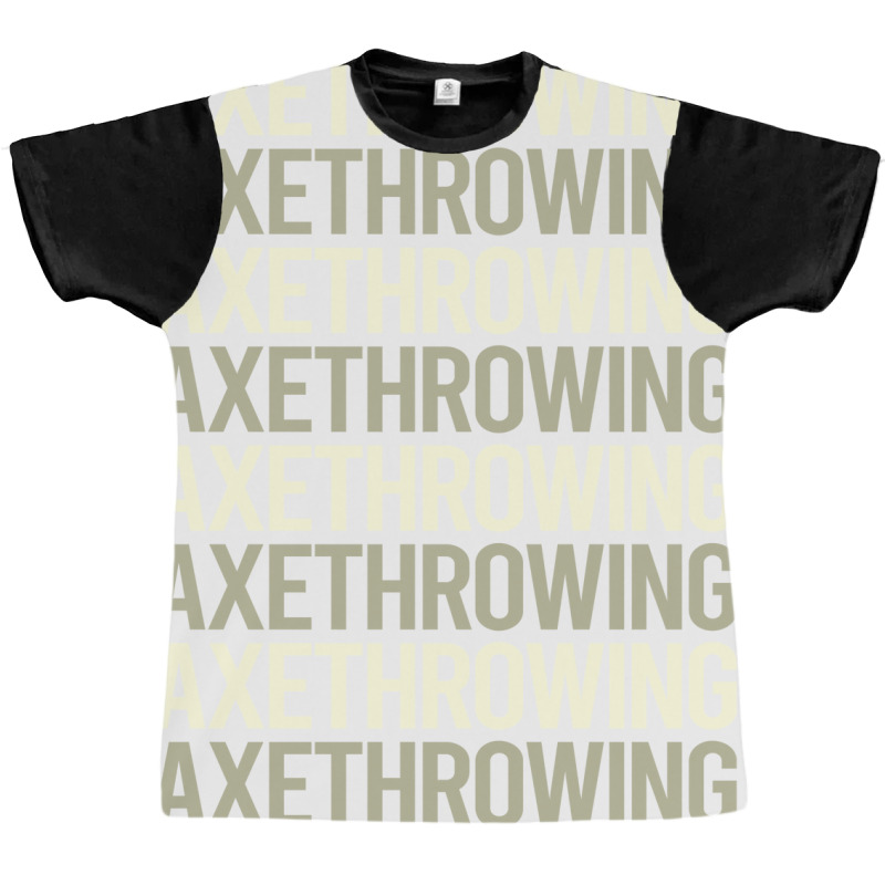 White Text Axe Throwing Funny Graphic T-shirt | Artistshot