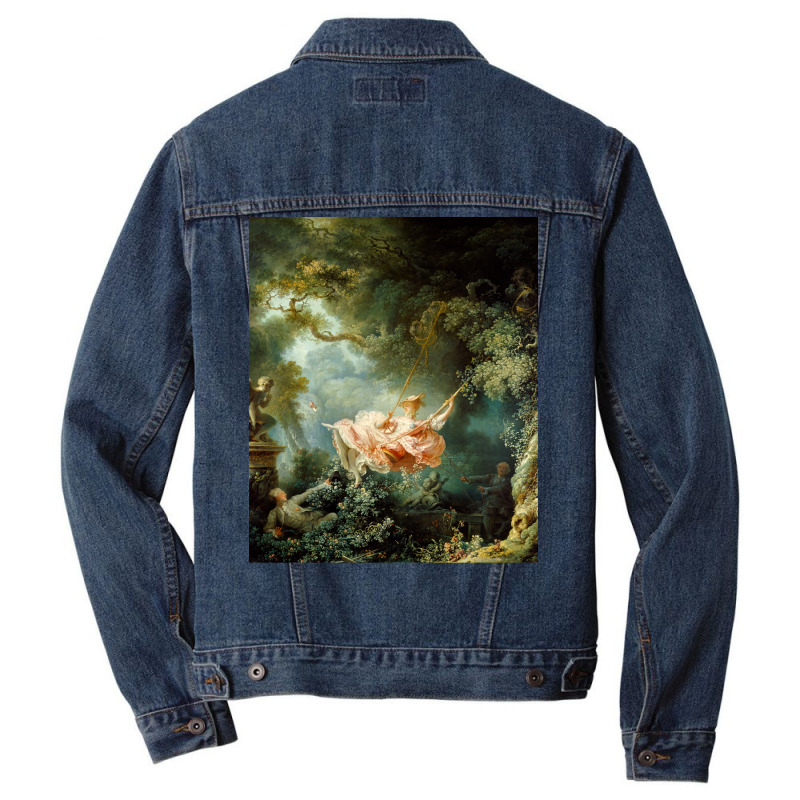 The Swing Jean Honore Fragonard Men Denim Jacket by dallycoplina | Artistshot