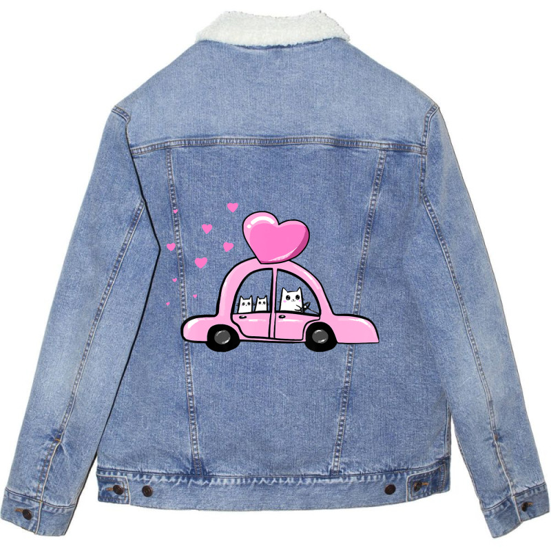 Cat Toy Valentine's Day For Her Or For Him Unisex Sherpa-lined Denim Jacket | Artistshot