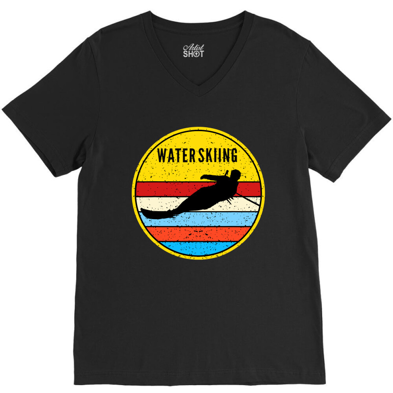 Waterski Ski Water Sports V-Neck Tee by Singalemez | Artistshot