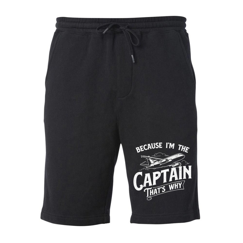 Because I'm The Captain That's Why   Aircraft Airl Fleece Short | Artistshot