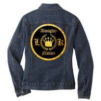 Almighty Lk Nation Latin Kings Pullover Hoodie Ladies Denim Jacket | Artistshot