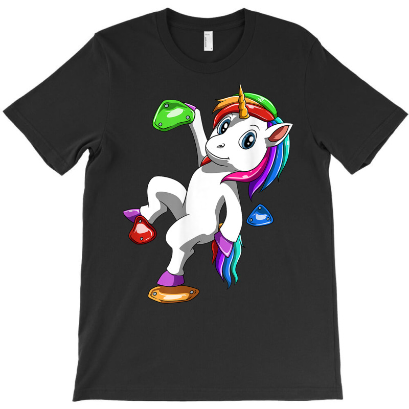 Bouldering And Rock Climbing Unicorn T Shirt T-shirt | Artistshot