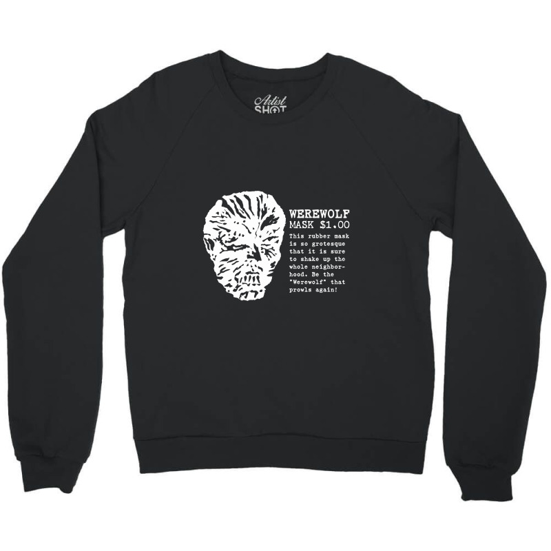 Vintage Werewolf Mask Ad (light) Crewneck Sweatshirt | Artistshot