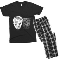 Vintage Werewolf Mask Ad (light) Men's T-shirt Pajama Set | Artistshot