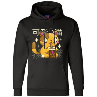 Kawaii Bubble Tea Cat Boba Champion Hoodie | Artistshot