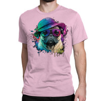 Vaporwave Pug Hat And Sunglasses Edition 1 Classic T-shirt | Artistshot