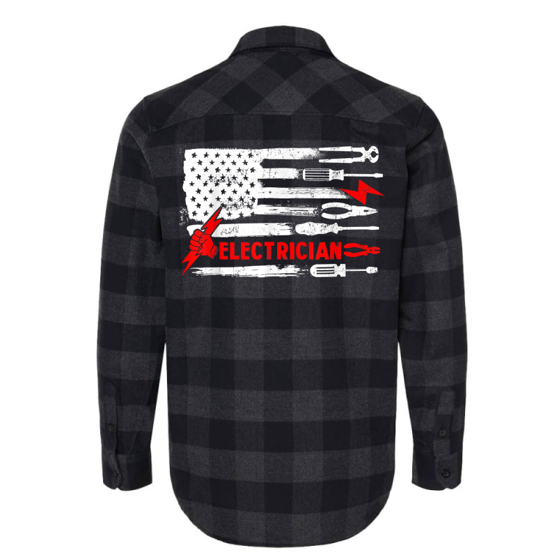 Electrician Patriotic American Flag Electrician Gi Flannel Shirt | Artistshot