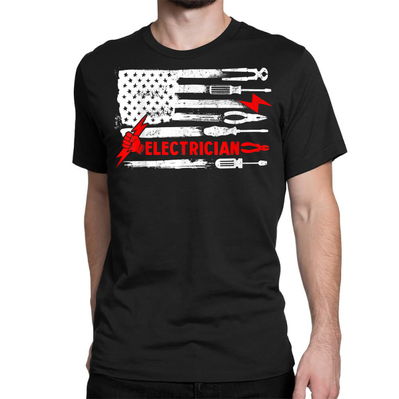 Electrician Patriotic American Flag Electrician Gi Classic T-shirt | Artistshot