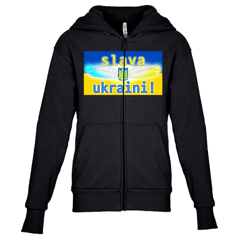 Slava Flag Youth Zipper Hoodie | Artistshot