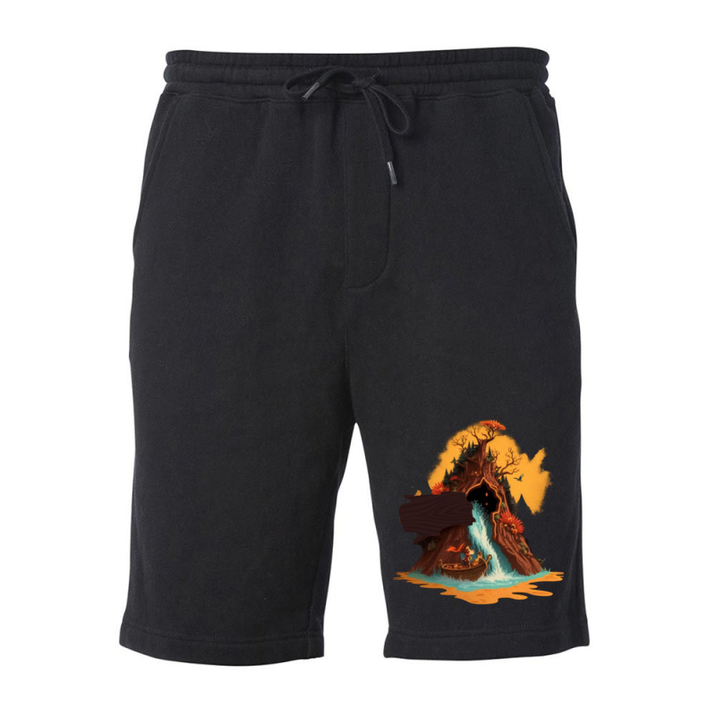 Splash Mountain  1 Fleece Short by jagvirrietb | Artistshot